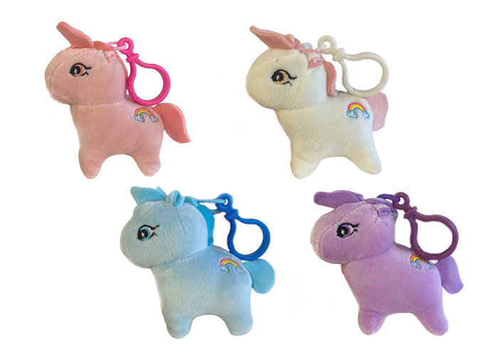 (Mis 0) UNICORNO PASTELLO Peluche Squishy 10cm c/Bagclip -4ass…x12…x600